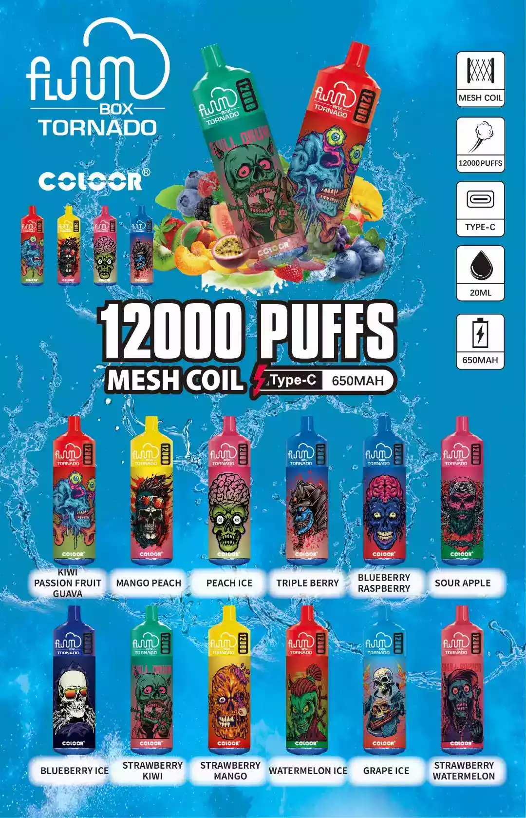 BANG FLUUM BOX 12000 Puffs Disposable Vape Long Lasting Flavor with Every Draw