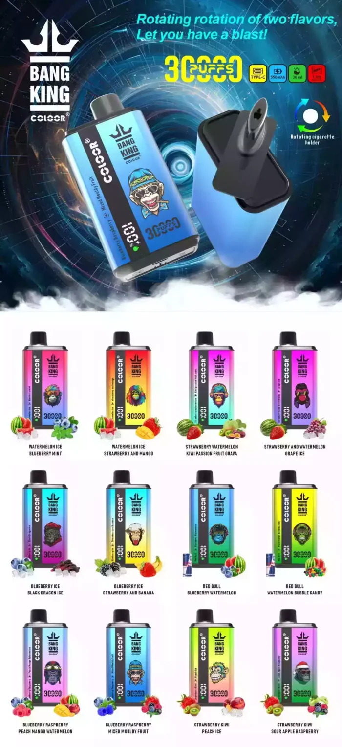 BANG King 30000 Puffs Disposable Vape The Long-Lasting Vape Your Customers Will Love