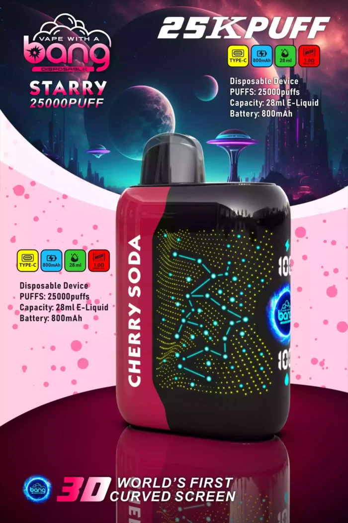 Bang STARRY 25000Puffs Disposable Vape 25,000 Puffs of Pure Vaping Satisfaction