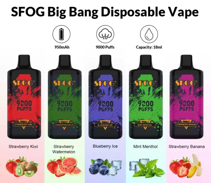 Sfog Big Bang 9000 Puffs Perfect for Retailers Wholesale Disposable Vapes in Bulk!