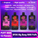 Sfog Big Bang 9000 Puffs Perfect for Retailers Wholesale Disposable Vapes in Bulk!