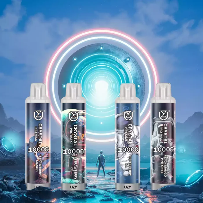 UZY Crystal Pro Max 10000 Puffs -10000 Puffs RGB Lights and 20 Incredible Flavors!