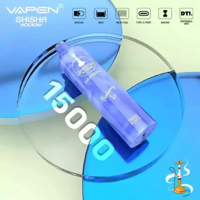 VAPEN SHISHA HOOKAH DTL 15000Puffs – Top-Quality Disposable Vape with 0% & 2% Nicotine