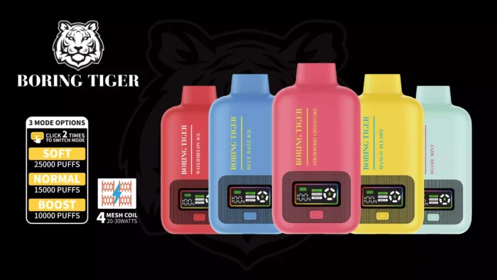 VASY Boring Tiger 25000 Puffs Premium Disposable Vape with Refreshing Flavors & Huge Puffs!