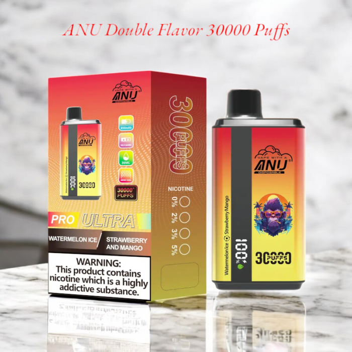 ANU Double Flavor 30000 Puffs Disposable Vape Ultimate Flavor Experience with Mesh Coil