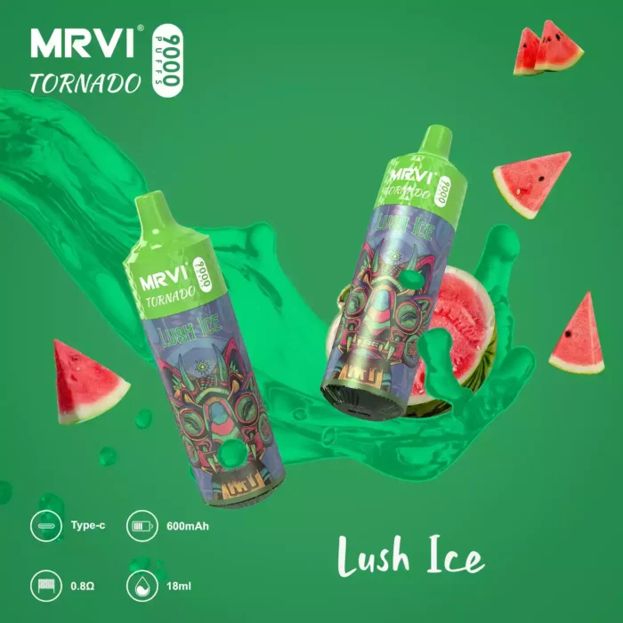 MRVI TORNADO 9000 Puffs Disposable Vape Powerful Performance with 18mL E-Liquid