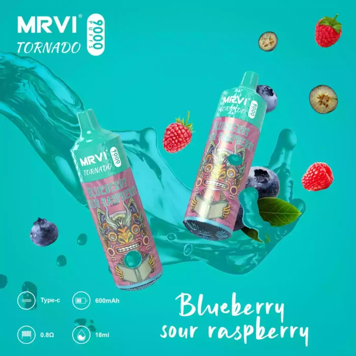 MRVI TORNADO 9000 Puffs Disposable Vape Powerful Performance with 18mL E-Liquid