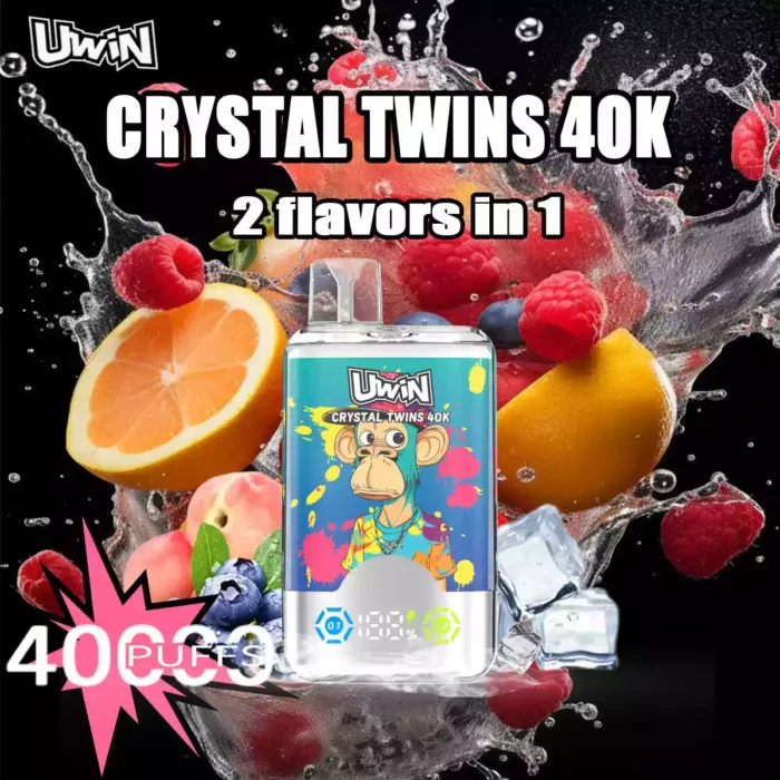 Uwin Twins Crystal 40000 Puffs Disposable Vape Powerful Long-Lasting Performance with 30mL E-Liquid