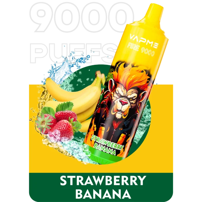 VAPME FIRE 9000 Puffs Disposable Vape Powerful Flavorful Vaping with 18mL E-Liquid