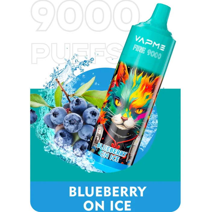 VAPME FIRE 9000 Puffs Disposable Vape Powerful Flavorful Vaping with 18mL E-Liquid