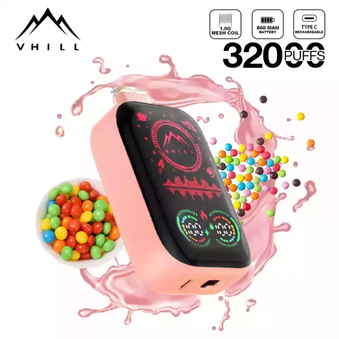 VHILL FULL SCREEN 32000 Puffs Disposable Vape Ultimate Vaping Experience with 22mL E-Liquid