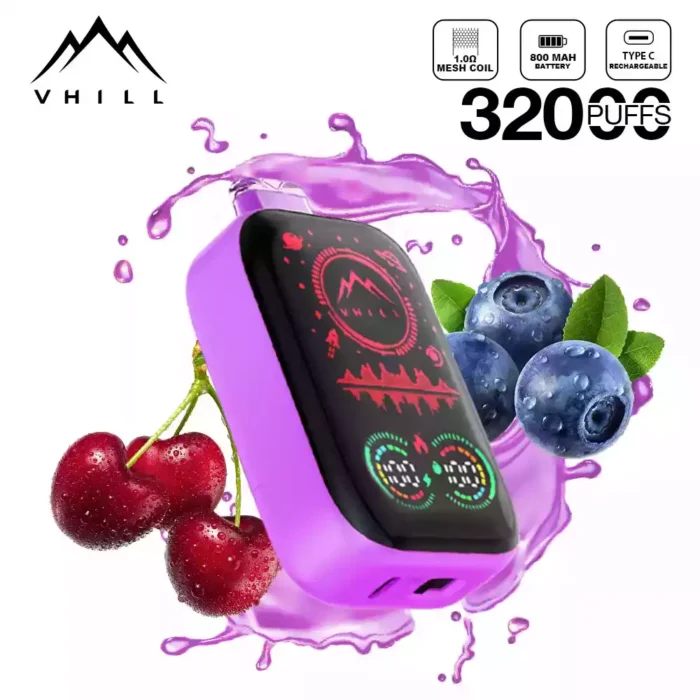 VHILL FULL SCREEN 32000 Puffs Disposable Vape Ultimate Vaping Experience with 22mL E-Liquid