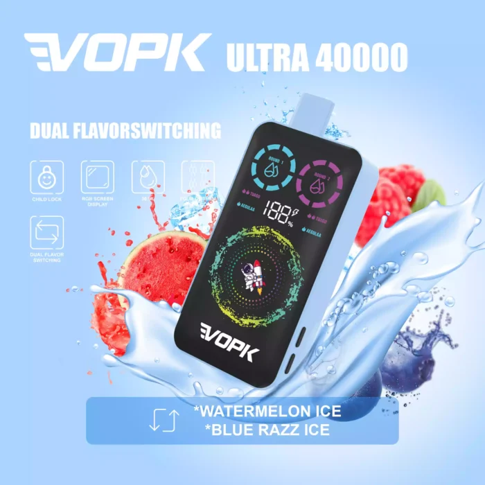 VOPK ULTRA 40000 Puffs Disposable Vape Long-Lasting Performance with 36mL E-Liquid