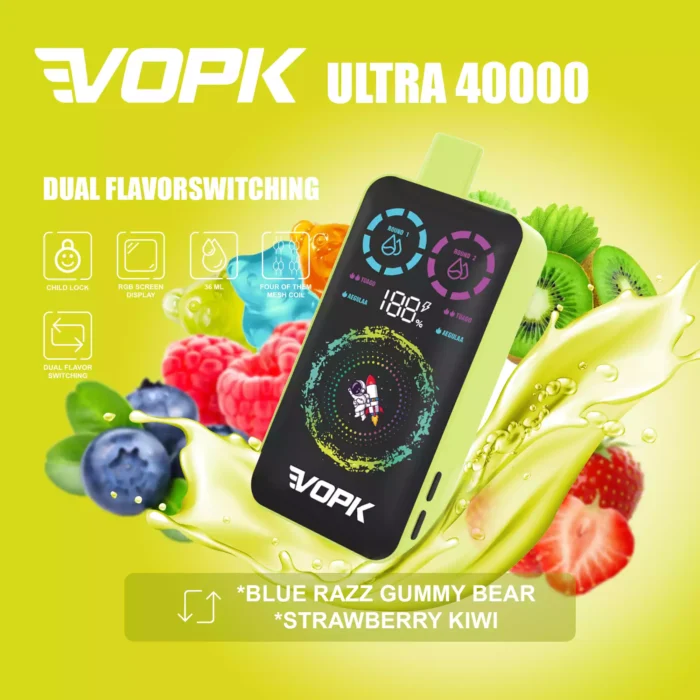 VOPK ULTRA 40000 Puffs Disposable Vape Long-Lasting Performance with 36mL E-Liquid