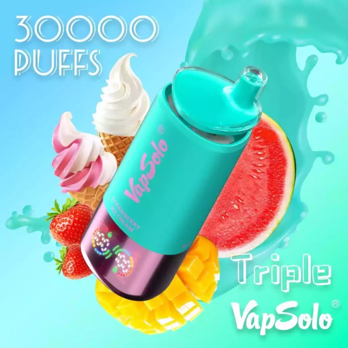 Vapsolo Triple 30000 Puffs Disposable Vape Powerful Performance with Three Tanks and 12mL E-Liquid per Tank
