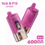 WASPE 3in1 60000 Puffs Tek Kullanımlık Vape 54mL E-Likit LED Ekran 850mAh Pil Mesh Coil