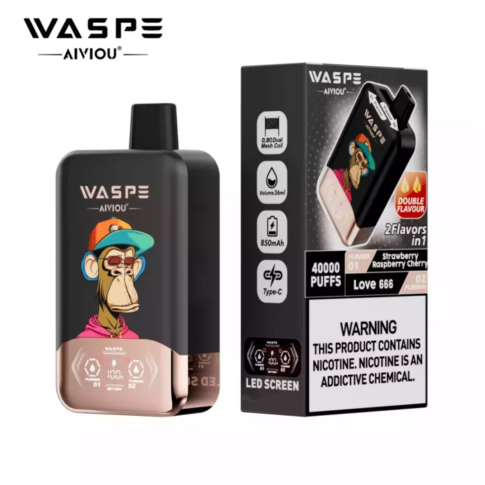 WASPE Double Flavor 40000 Puffs Disposable Vape Dual Flavor Satisfaction with 36mL E-Liquid
