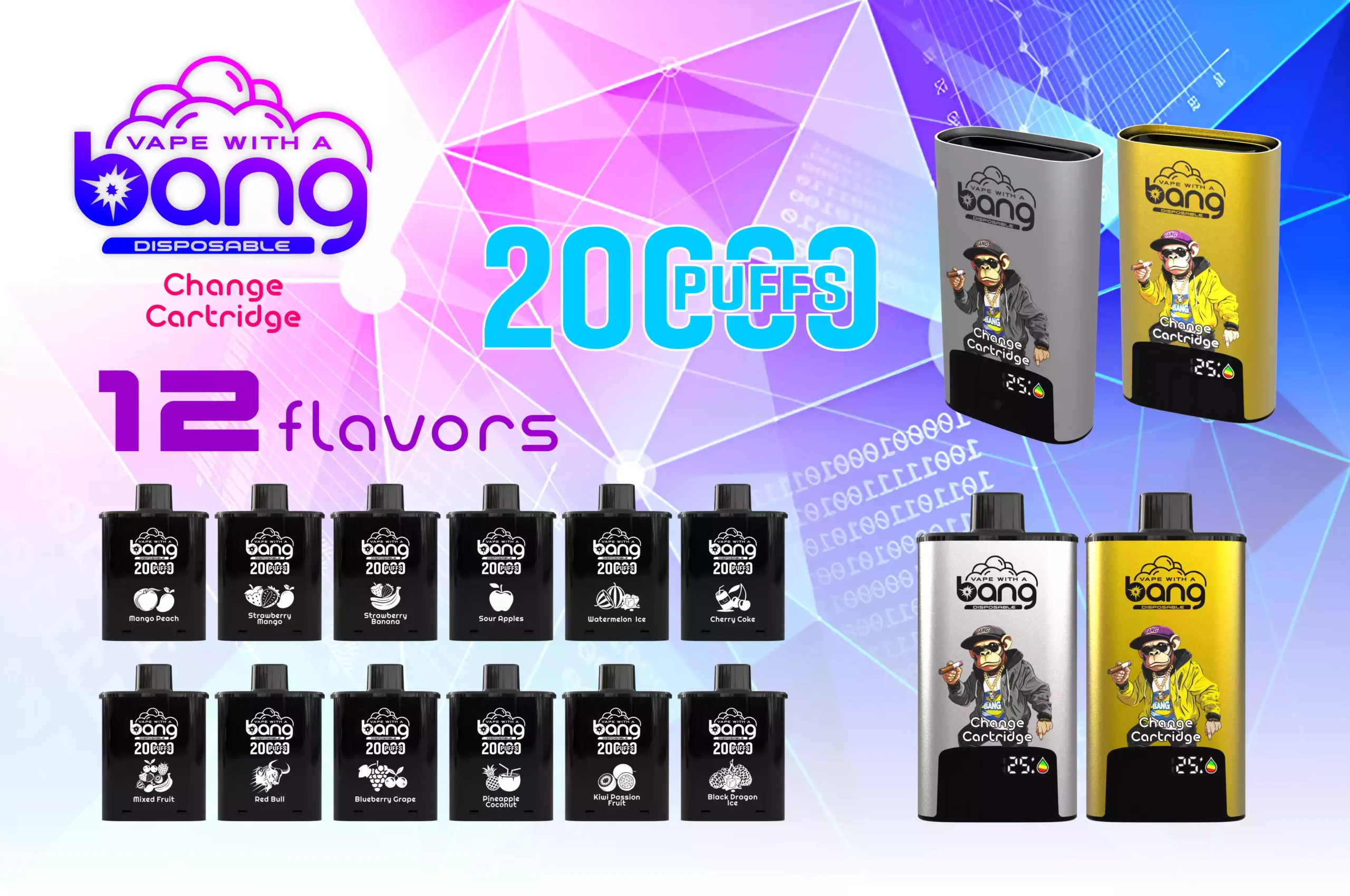 BANG 20000 Puffs DSK046 B20HD Disposable Vape Powerful & Flavorful