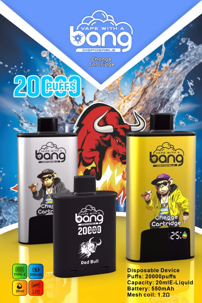 BANG 20000 Puffs DSK046 B20HD Disposable Vape Powerful & Flavorful