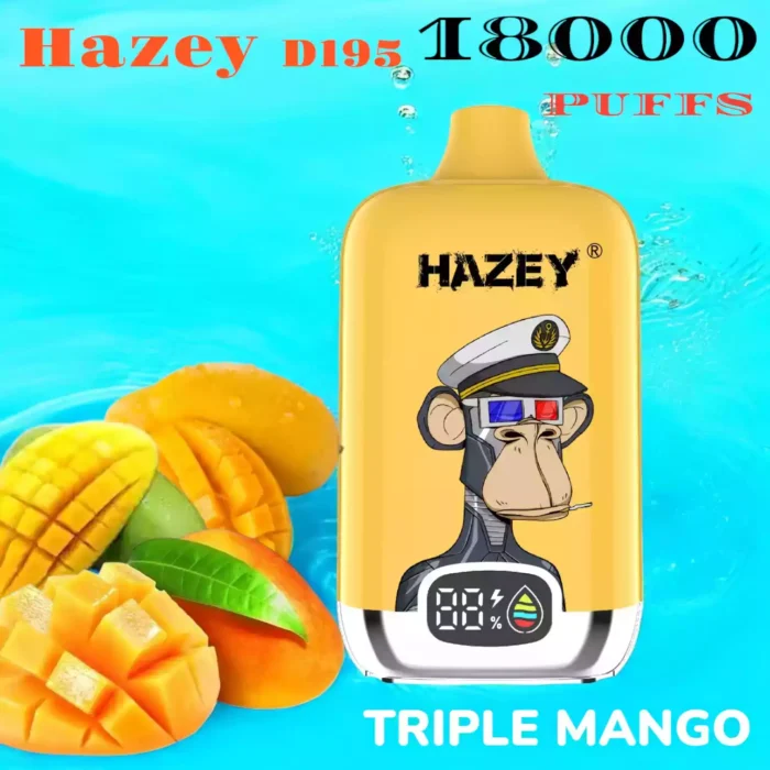 Hazey D195 18000 Puffs laetav ühekordselt kasutatav Vape