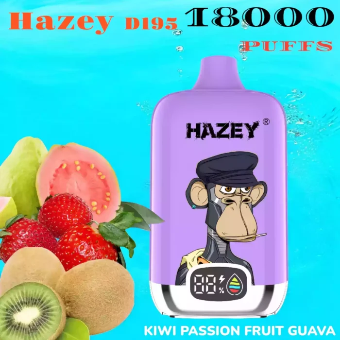 Hazey D195 18000 Puffs laetav ühekordselt kasutatav Vape