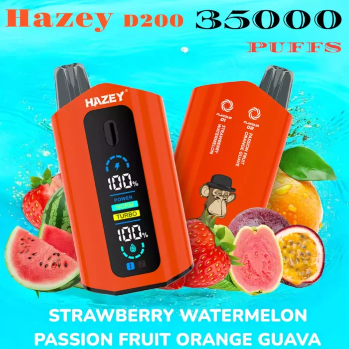 Hazey D200 35000 Puffs Dual Flavor ühekordselt kasutatav Vape