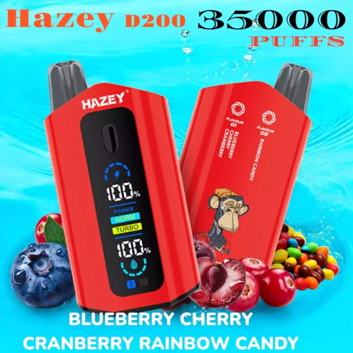 Hazey D200 35000 Puffs Dual Flavor ühekordselt kasutatav Vape