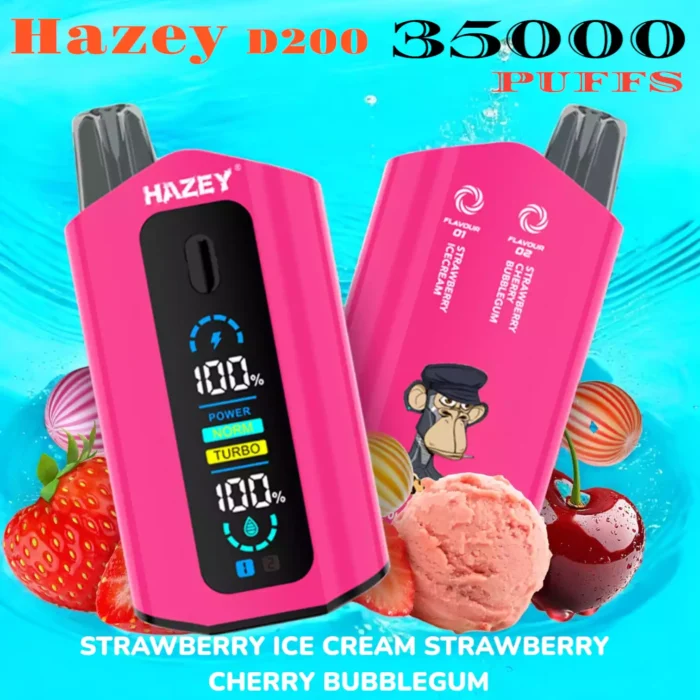 Hazey D200 35000 Puffs Dual Flavor ühekordselt kasutatav Vape
