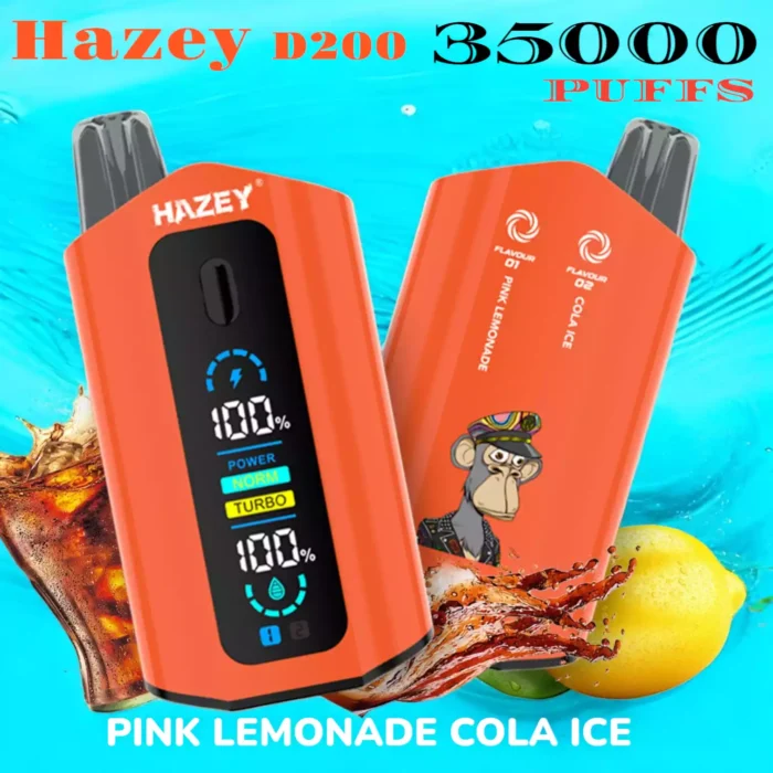 Hazey D200 35000 Puffs Dual Flavor ühekordselt kasutatav Vape