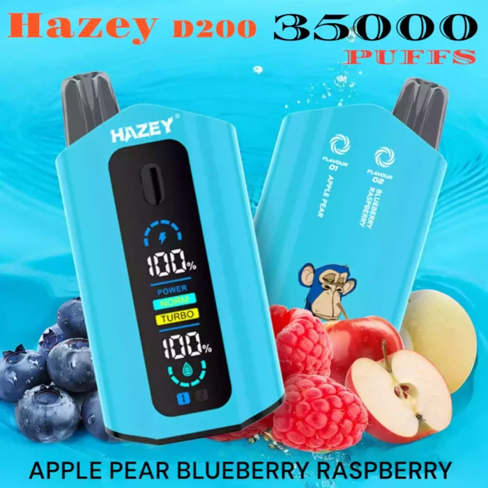 Hazey D200 35000 Puffs Dual Flavor ühekordselt kasutatav Vape