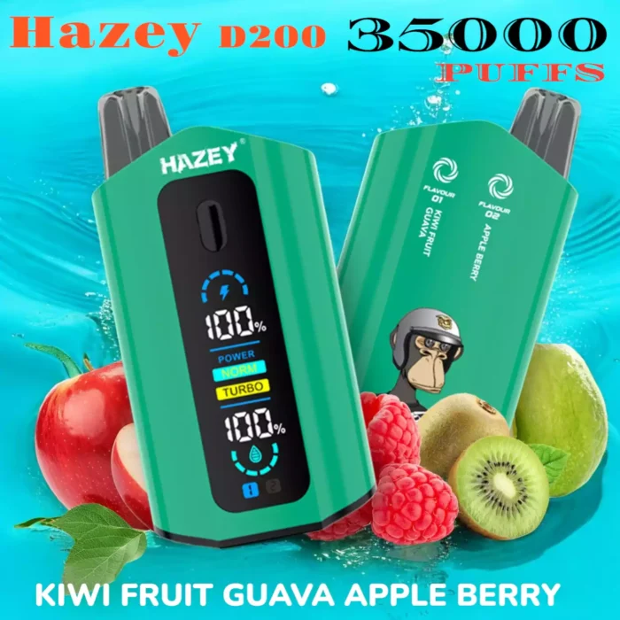 Hazey D200 35000 Puffs Dual Flavor ühekordselt kasutatav Vape