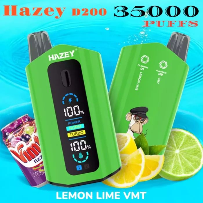 Hazey D200 35000 Puffs Dual Flavor ühekordselt kasutatav Vape