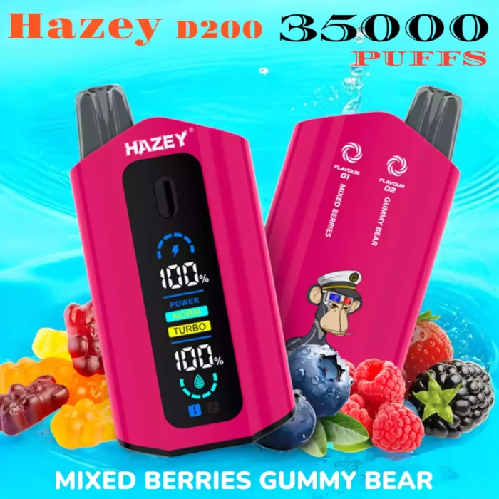 Hazey D200 35000 Puffs Dual Flavor ühekordselt kasutatav Vape