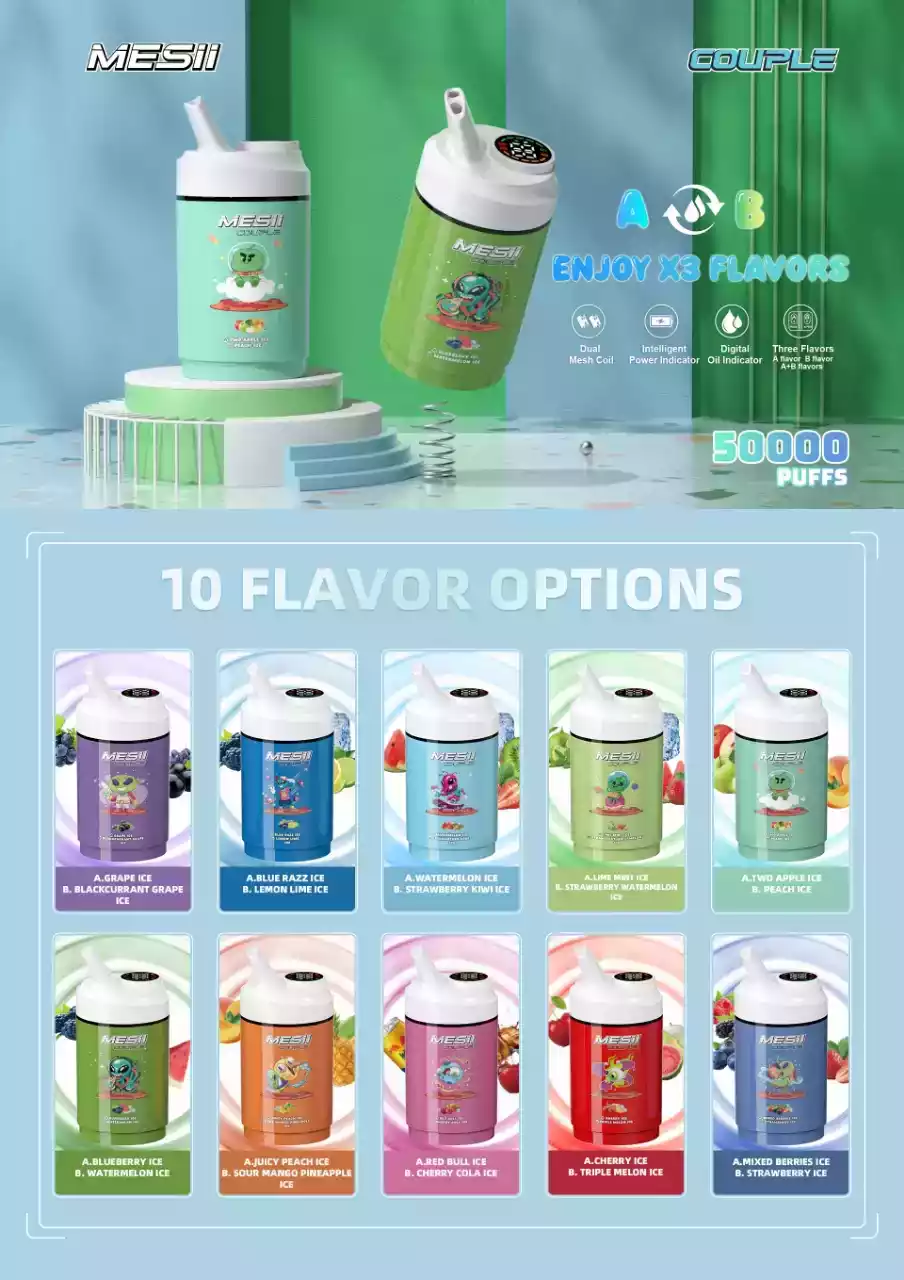 Mesii Couple 50000 Puffs Vape Dual Flavors 40ml E-Liquid