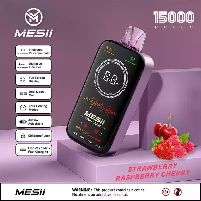 Mesii Visual Boxx 16000 Puffs Smart Display Big Flavor Long Life