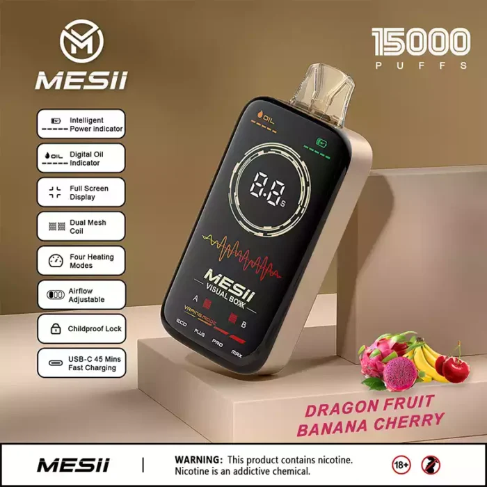 Mesii Visual Boxx 16000 Puffs Smart Display Big Flavor Long Life