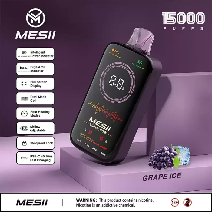 Mesii Visual Boxx 16000 Puffs Smart Display Big Flavor Long Life