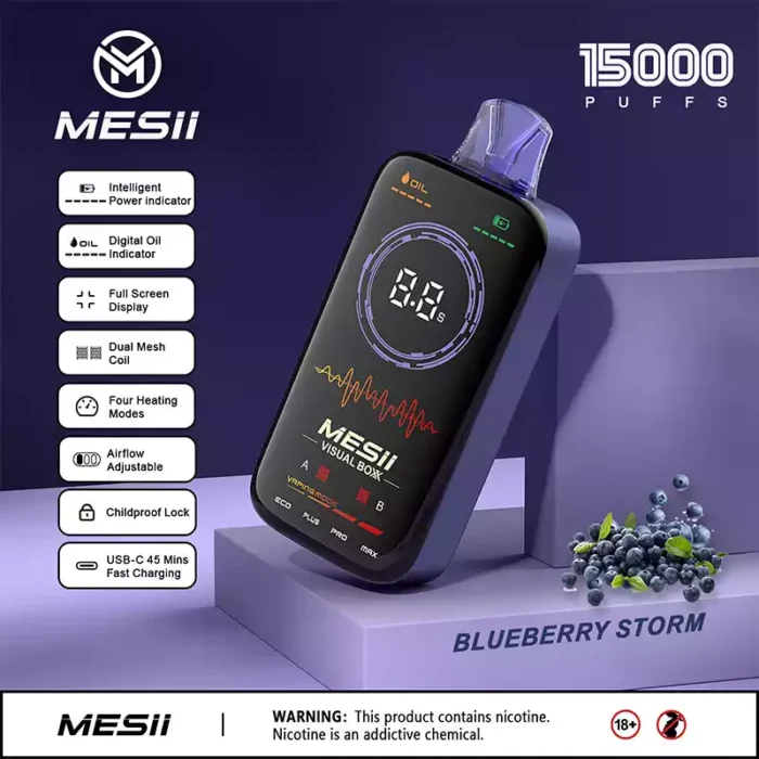 Mesii Visual Boxx 16000 Puffs Smart Display Big Flavor Long Life