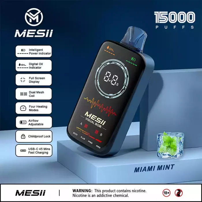 Mesii Visual Boxx 16000 Puffs Smart Display Big Flavor Long Life