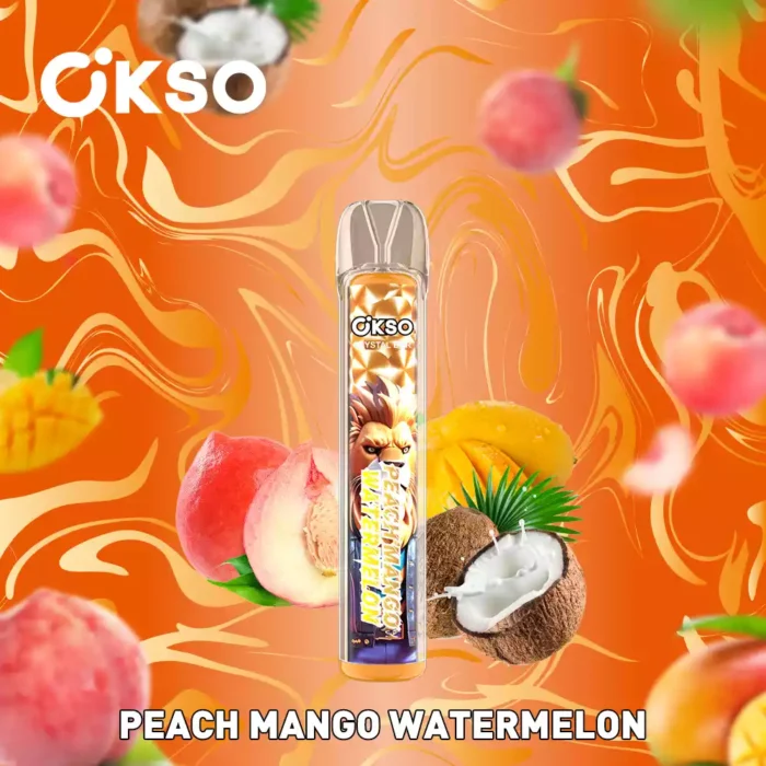 OKSO Crystal Bar 800 Puffs compact disposable vape with refreshing flavors