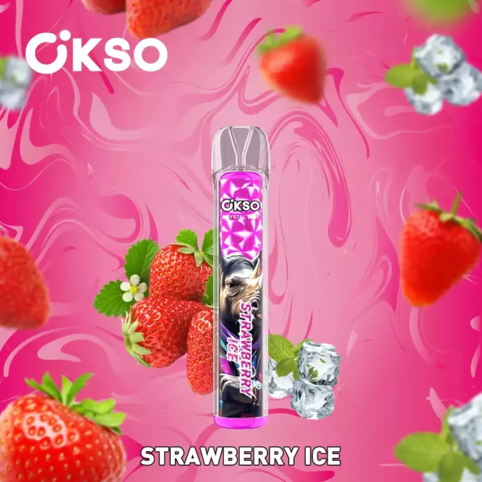 OKSO Crystal Bar 800 Puffs compact disposable vape with refreshing flavors