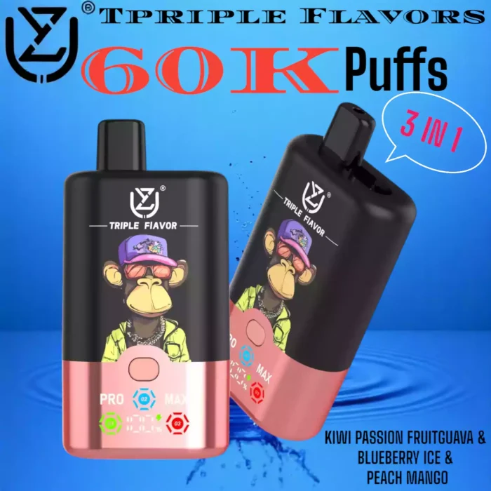 UZY Tpriple Flavors 60000 Puffs 3 IN 1 triple flavor disposable vape with lasting power