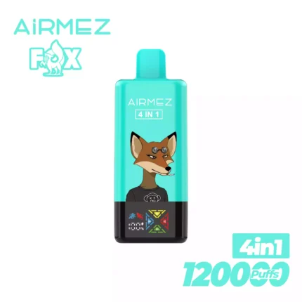 Airmez FOX4 IN1120000 Puffs Vape with 4 Flavours and USB-C Charging