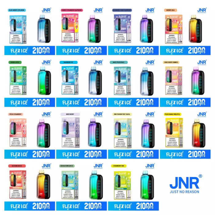 JNR FLEX ICE 21K Puffs Disposable Vape Touch Screen & Airflow