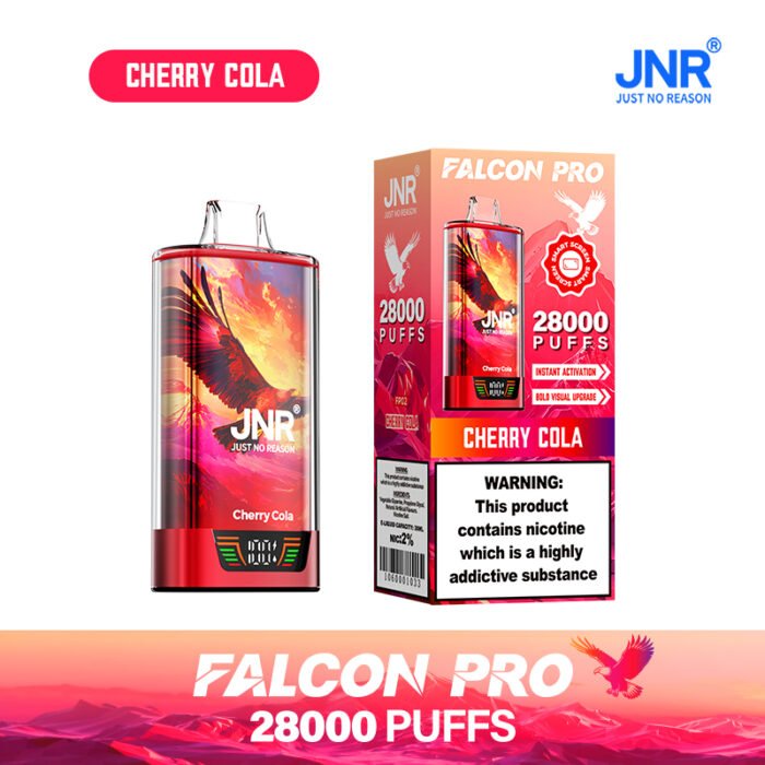 JNR Falcon Pro 28K Puffs Disposable Vape Smart Screen & Dual Mesh