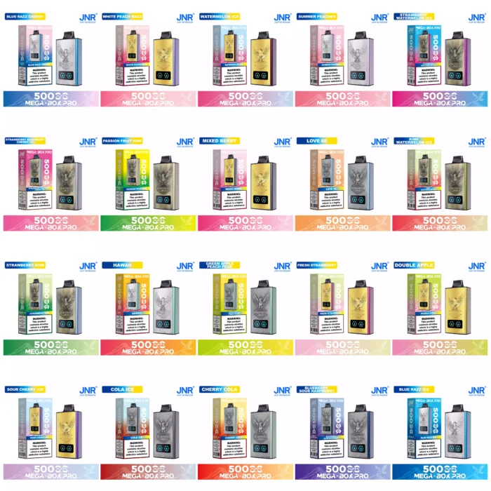 JNR Mega Box Pro 50000 Puffs Disposable Vape Smart Screen & Dual Mesh