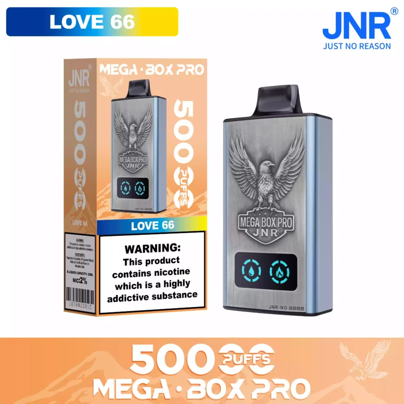 JNR Mega Box Pro 50000 Puffs Disposable Vape Smart Screen & Dual Mesh