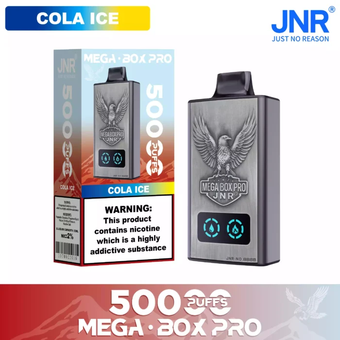 JNR Mega Box Pro 50000 Puffs Disposable Vape Smart Screen & Dual Mesh