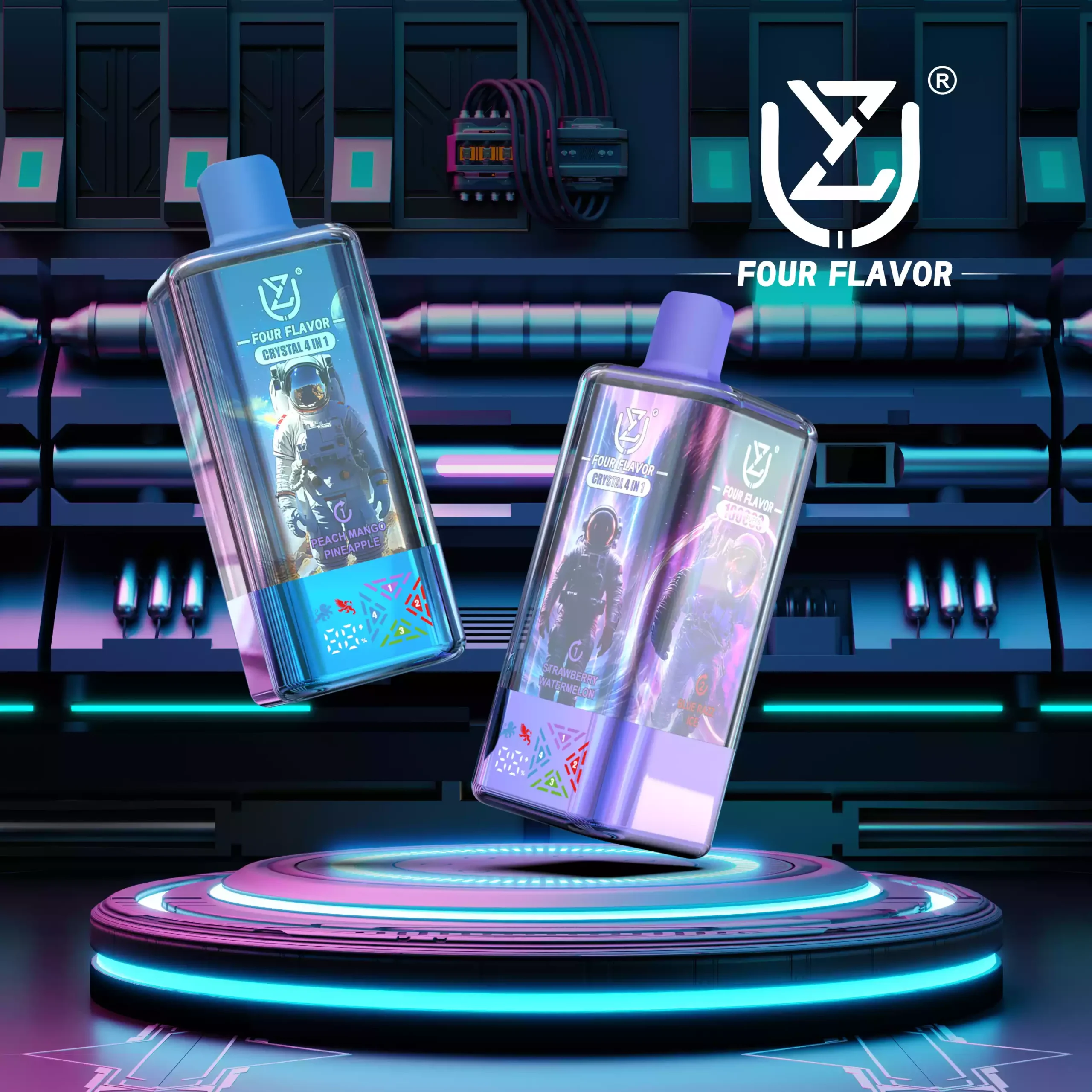 UZY Crystal 4 in 1 100000 Puffs Disposable Vape 4 Flavours (2) UZY Crystal 4 in 1 100000 Puffs Disposable Vape 4 Flavours
